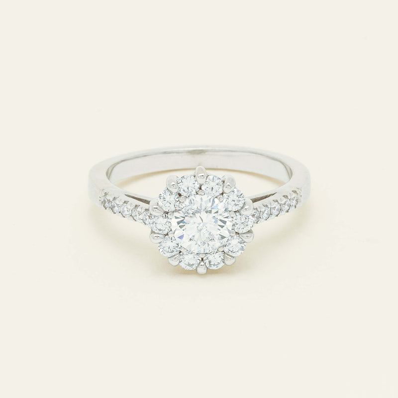Deja Vu 18ct White Gold .60ct Diamond Cluster Ring - Ring - Walker & Hall