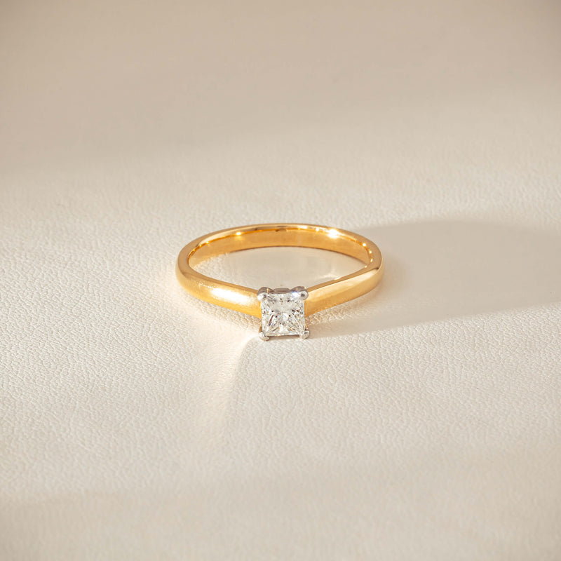 Deja Vu 18ct .70ct Princess Cut Diamond Ring - Ring - Walker & Hall
