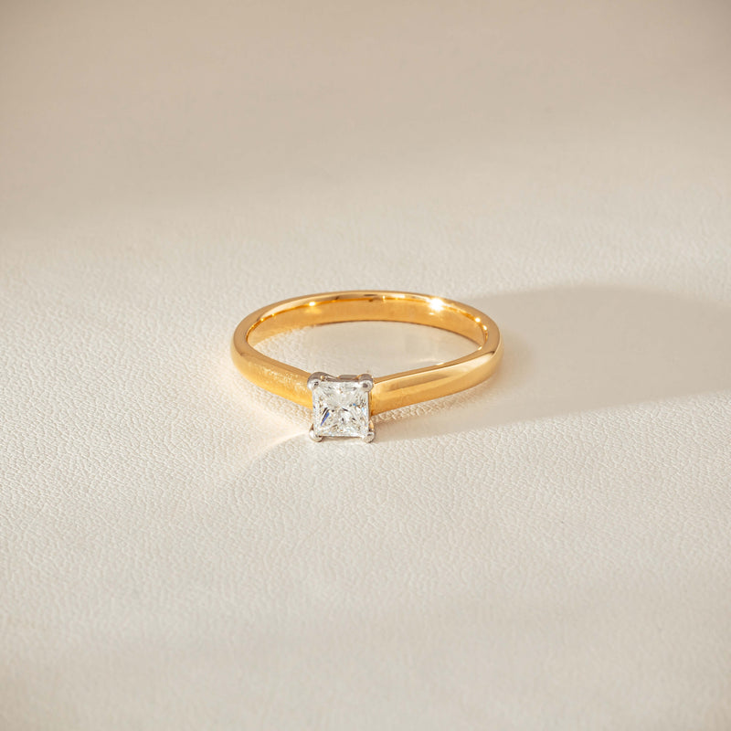 Deja Vu 18ct .70ct Princess Cut Diamond Ring - Ring - Walker & Hall