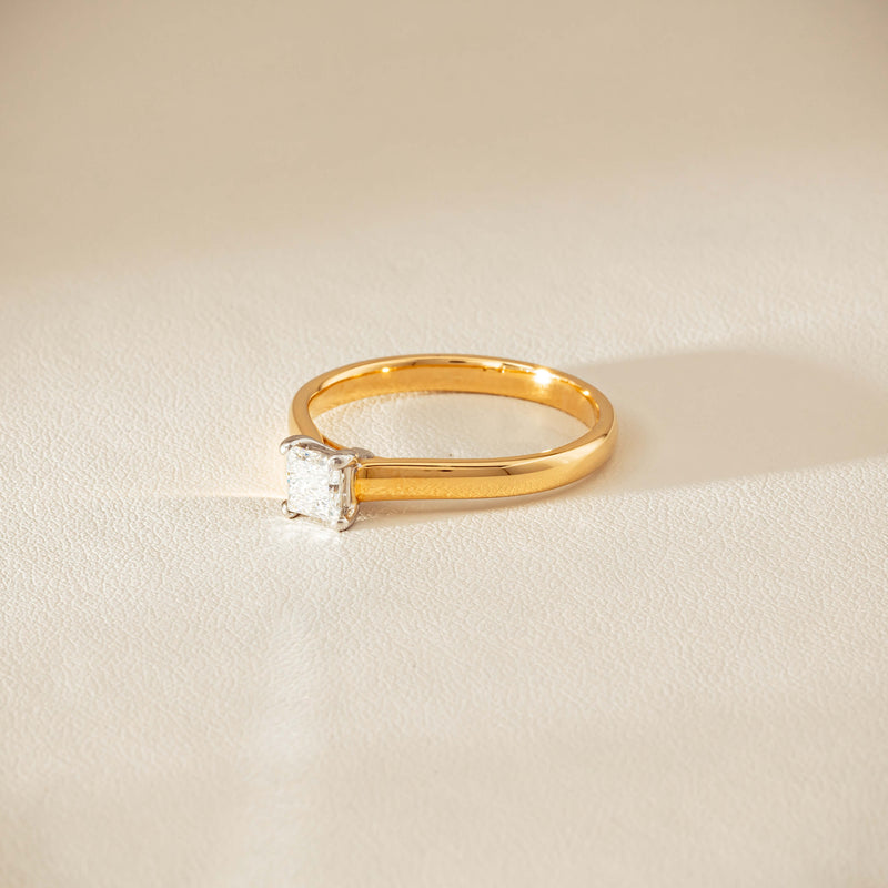 Deja Vu 18ct .70ct Princess Cut Diamond Ring - Ring - Walker & Hall