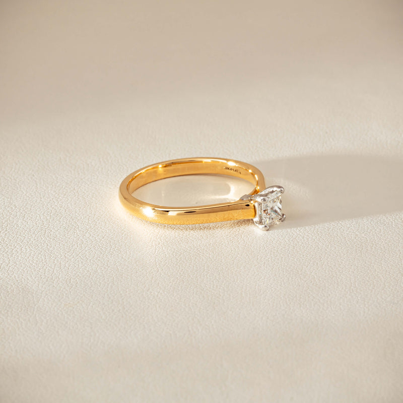 Deja Vu 18ct .70ct Princess Cut Diamond Ring - Ring - Walker & Hall