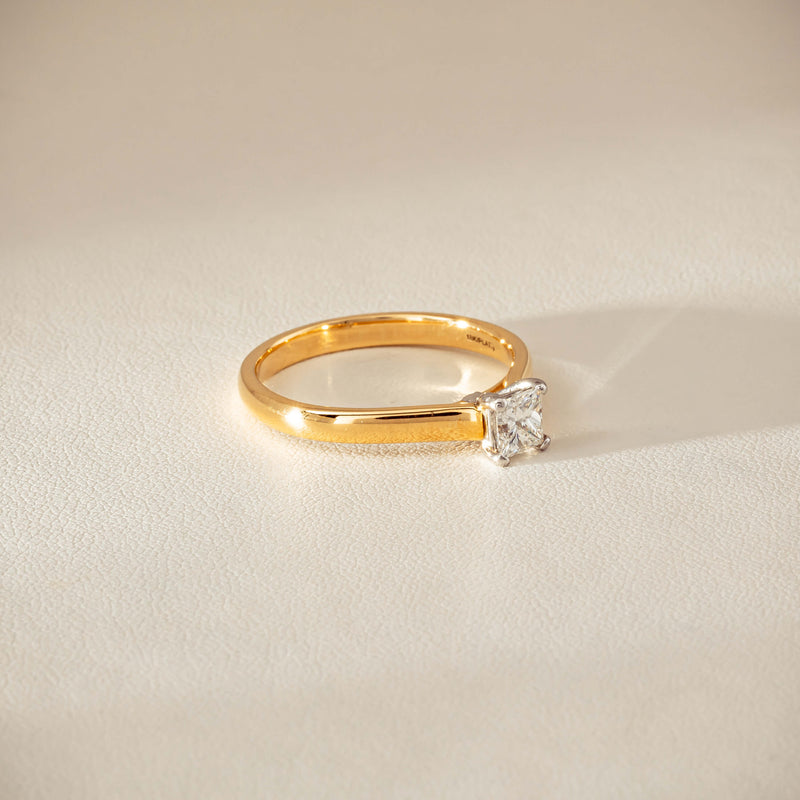 Deja Vu 18ct .70ct Princess Cut Diamond Ring - Ring - Walker & Hall