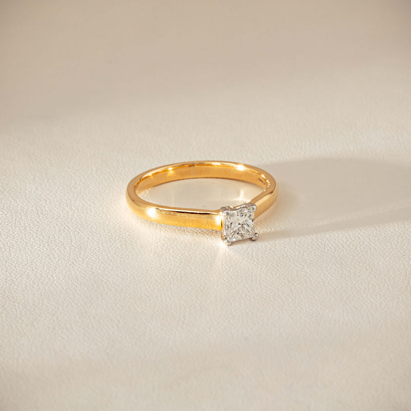 Deja Vu 18ct .70ct Princess Cut Diamond Ring - Ring - Walker & Hall