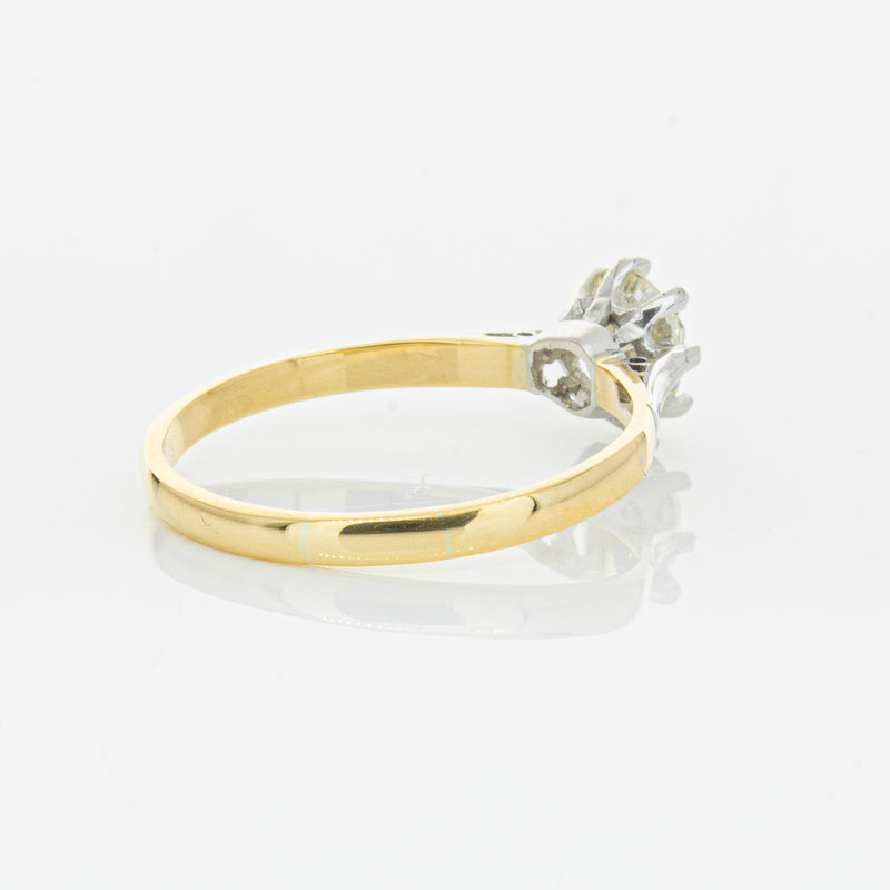 Deja Vu 18ct Yellow Gold & Palladium .70ct Diamond Ring-Ring-Walker & Hall