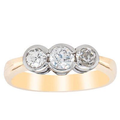 Deja Vu 18ct Yellow Gold .61ct Diamond Ring-Ring-Walker & Hall