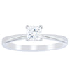 18ct White Gold .47ct Princess Cut Reclaimed Diamond Royale Ring-Ring-Walker & Hall