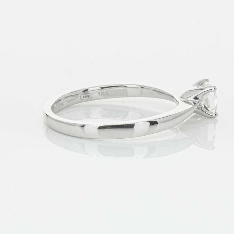 18ct White Gold .47ct Princess Cut Reclaimed Diamond Royale Ring-Ring-Walker & Hall