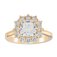 18ct Yellow Gold 2.00ct Cushion Cut Diamond Belle Ring-Ring-Walker & Hall