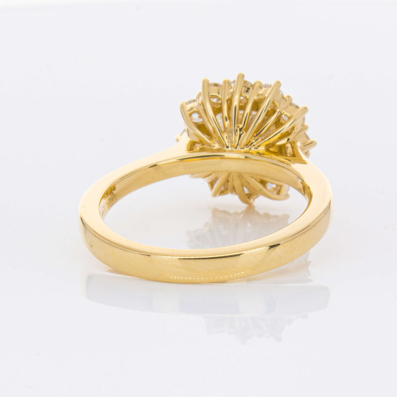 18ct Yellow Gold 2.00ct Cushion Cut Diamond Belle Ring-Ring-Walker & Hall