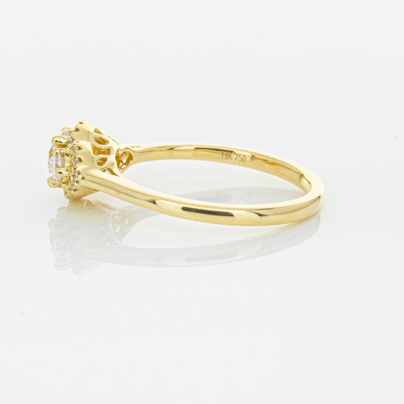 18ct Yellow Gold .44ct Diamond Posie Ring-Ring-Walker & Hall