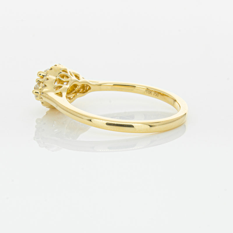 18ct Yellow Gold .44ct Diamond Posie Ring-Ring-Walker & Hall