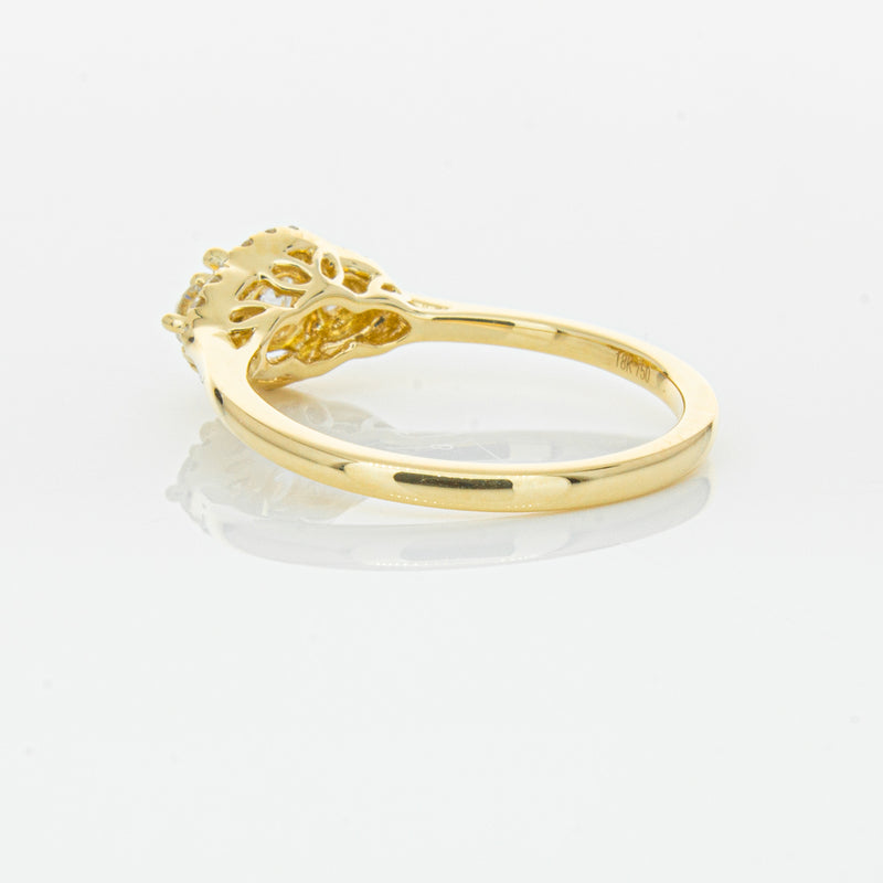 18ct Yellow Gold .44ct Diamond Posie Ring-Ring-Walker & Hall