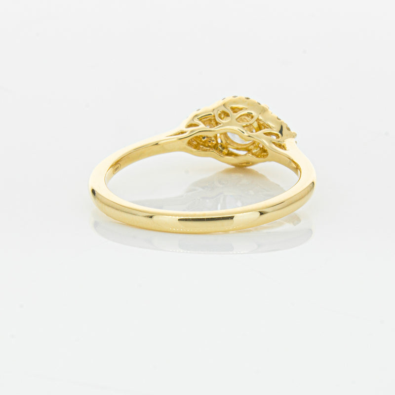 18ct Yellow Gold .44ct Diamond Posie Ring-Ring-Walker & Hall
