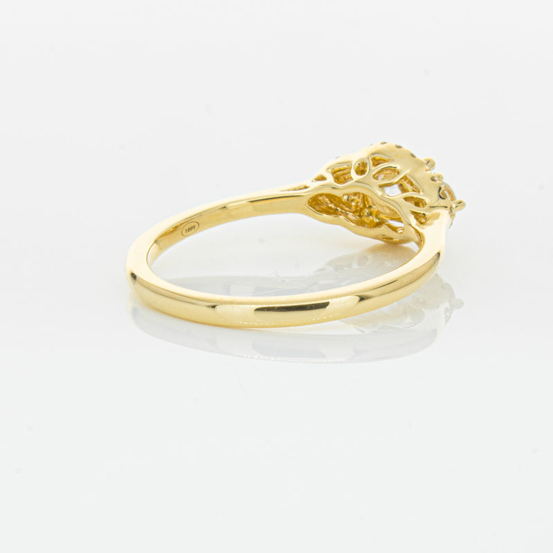 18ct Yellow Gold .44ct Diamond Posie Ring-Ring-Walker & Hall