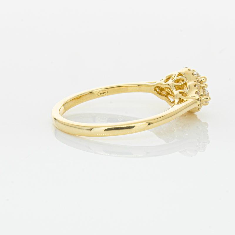 18ct Yellow Gold .44ct Diamond Posie Ring-Ring-Walker & Hall