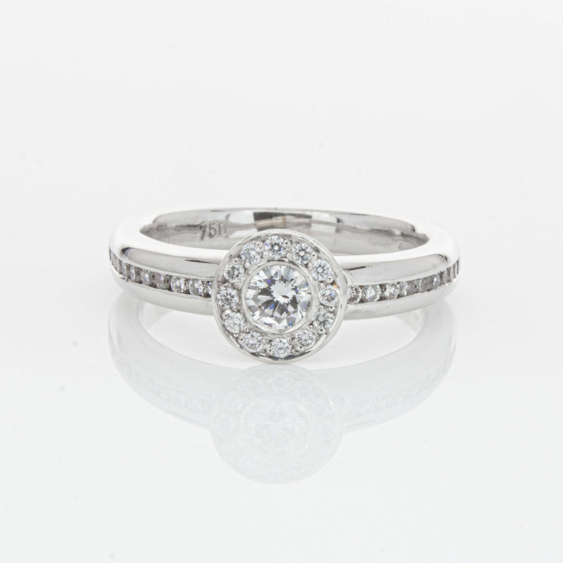 Deja Vu 18ct White Gold .25ct Diamond Cluster Ring-Ring-Walker & Hall