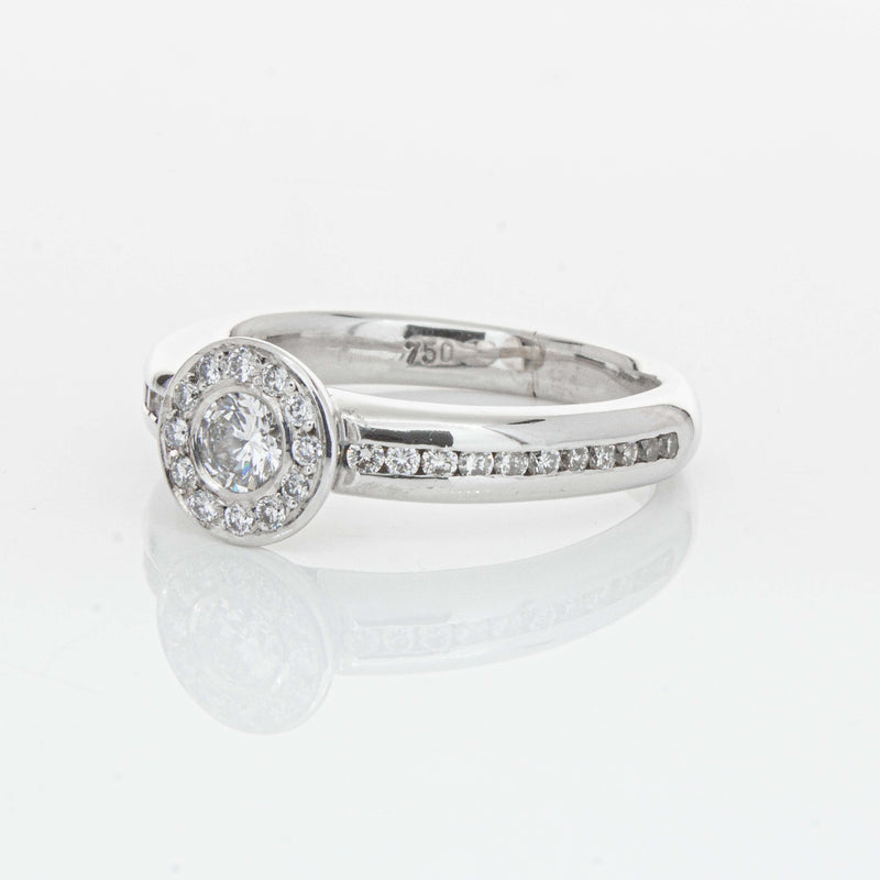 Deja Vu 18ct White Gold .25ct Diamond Cluster Ring-Ring-Walker & Hall