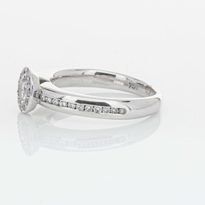 Deja Vu 18ct White Gold .25ct Diamond Cluster Ring-Ring-Walker & Hall