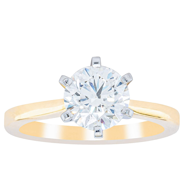 18ct Yellow Gold 1.50ct Diamond Capri Ring-Ring-Walker & Hall