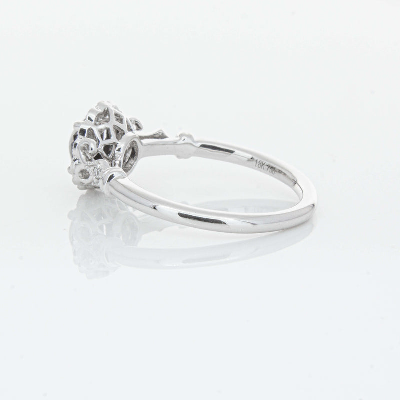 18ct White Gold .54ct Black Diamond Versailles Ring-Ring-Walker & Hall