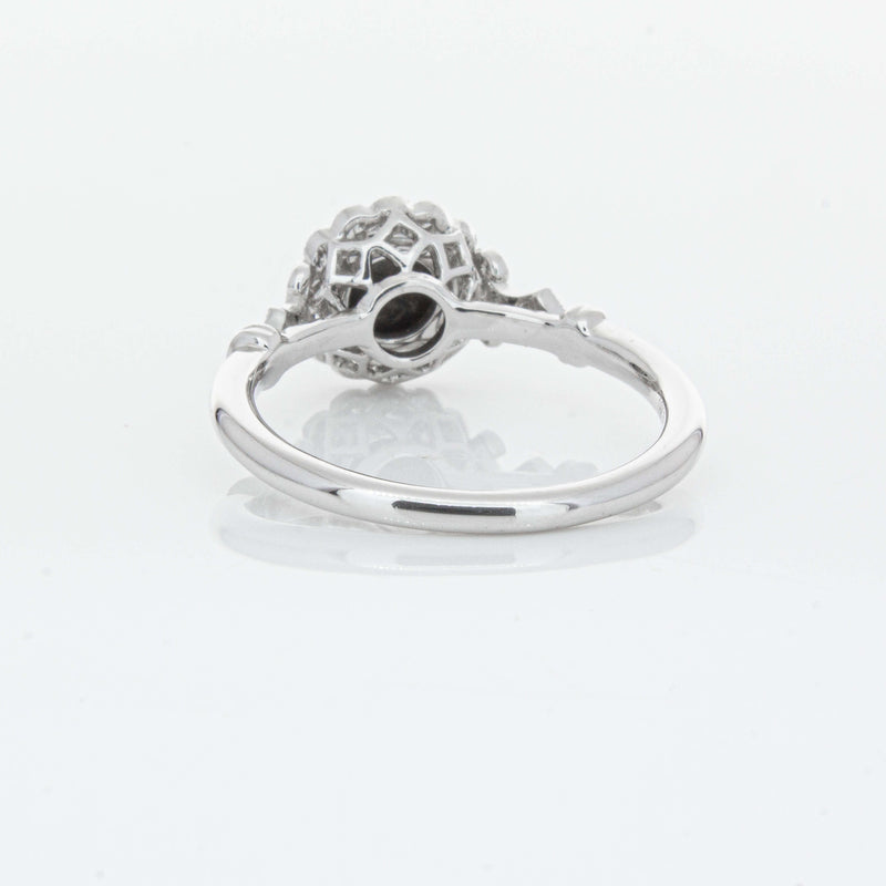 18ct White Gold .54ct Black Diamond Versailles Ring-Ring-Walker & Hall