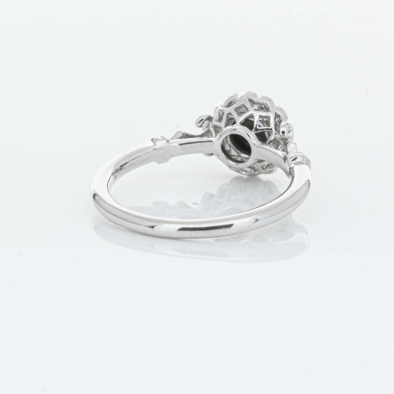 18ct White Gold .54ct Black Diamond Versailles Ring-Ring-Walker & Hall