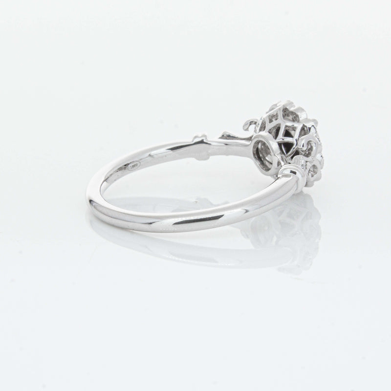 18ct White Gold .54ct Black Diamond Versailles Ring-Ring-Walker & Hall