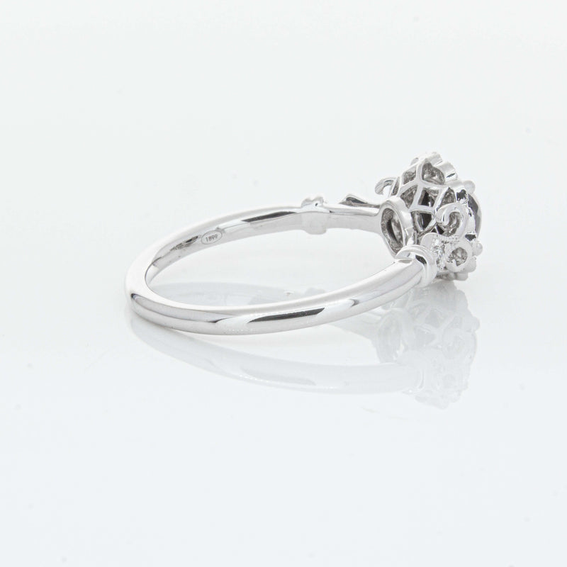 18ct White Gold .54ct Black Diamond Versailles Ring-Ring-Walker & Hall