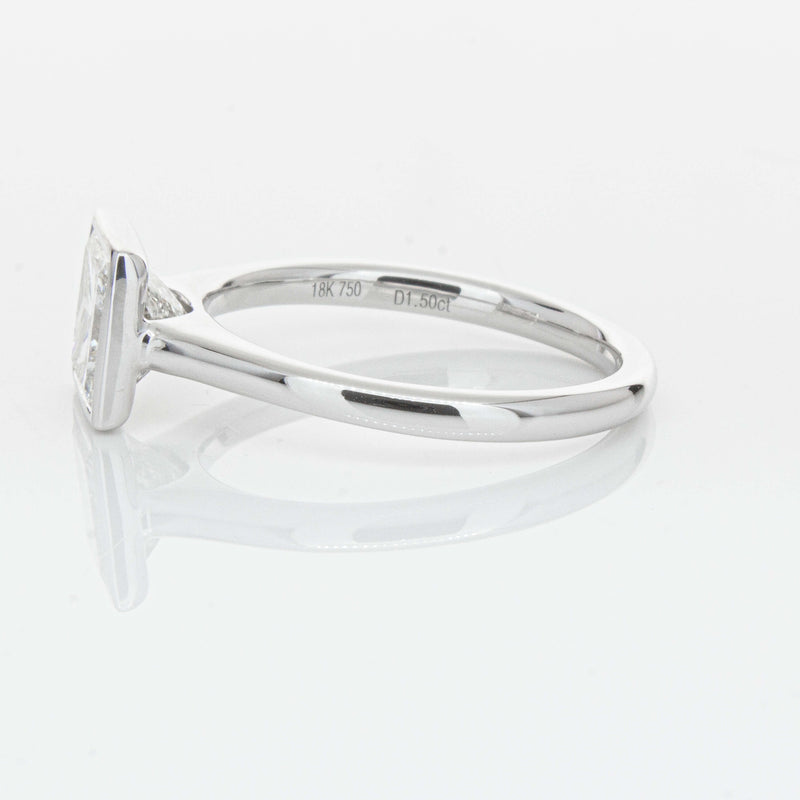 18ct White Gold 1.50ct Reclaimed Princess Cut Diamond Natalia Ring-Ring-Walker & Hall