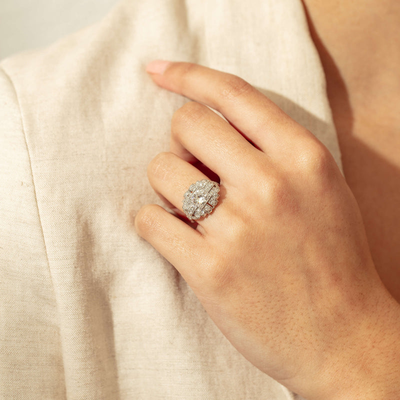 Deja Vu Platinum 1.80ct Diamond Cluster Ring - Ring - Walker & Hall