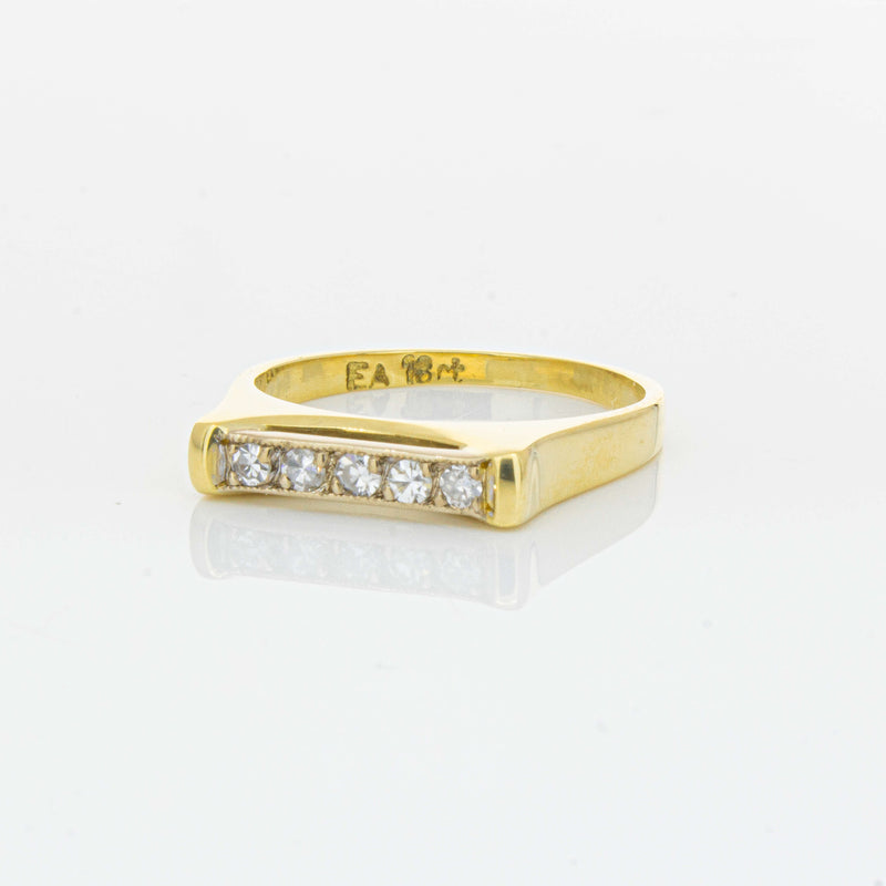 Deja Vu 18ct Yellow Gold .12ct Diamond Five-Stone Ring - Ring - Walker & Hall