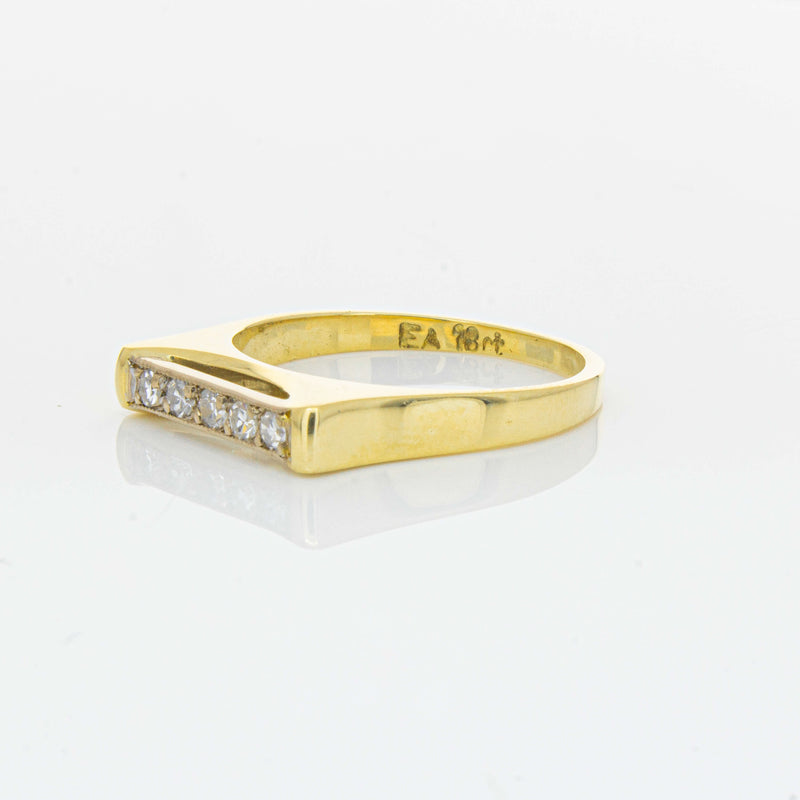 Deja Vu 18ct Yellow Gold .12ct Diamond Five-Stone Ring - Ring - Walker & Hall
