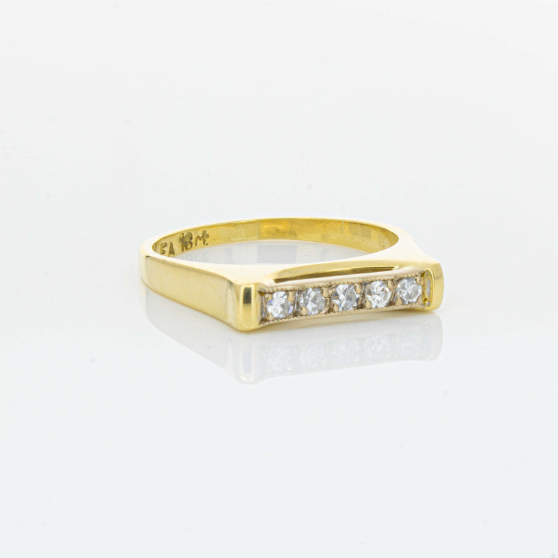 Deja Vu 18ct Yellow Gold .12ct Diamond Five-Stone Ring - Ring - Walker & Hall