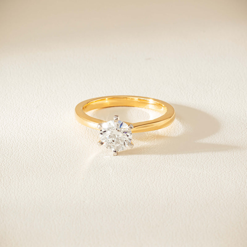 18ct Yellow Gold 1.01ct Diamond Capri Ring - Ring - Walker & Hall