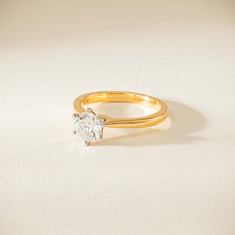 18ct Yellow Gold 1.01ct Diamond Capri Ring - Ring - Walker & Hall