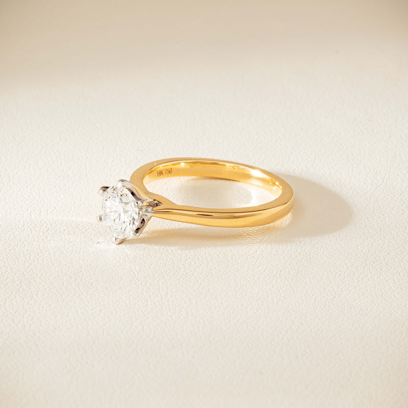 18ct Yellow Gold 1.01ct Diamond Capri Ring - Ring - Walker & Hall