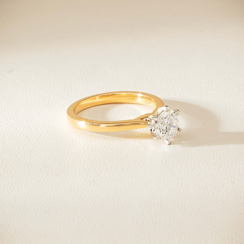 18ct Yellow Gold 1.01ct Diamond Capri Ring - Ring - Walker & Hall