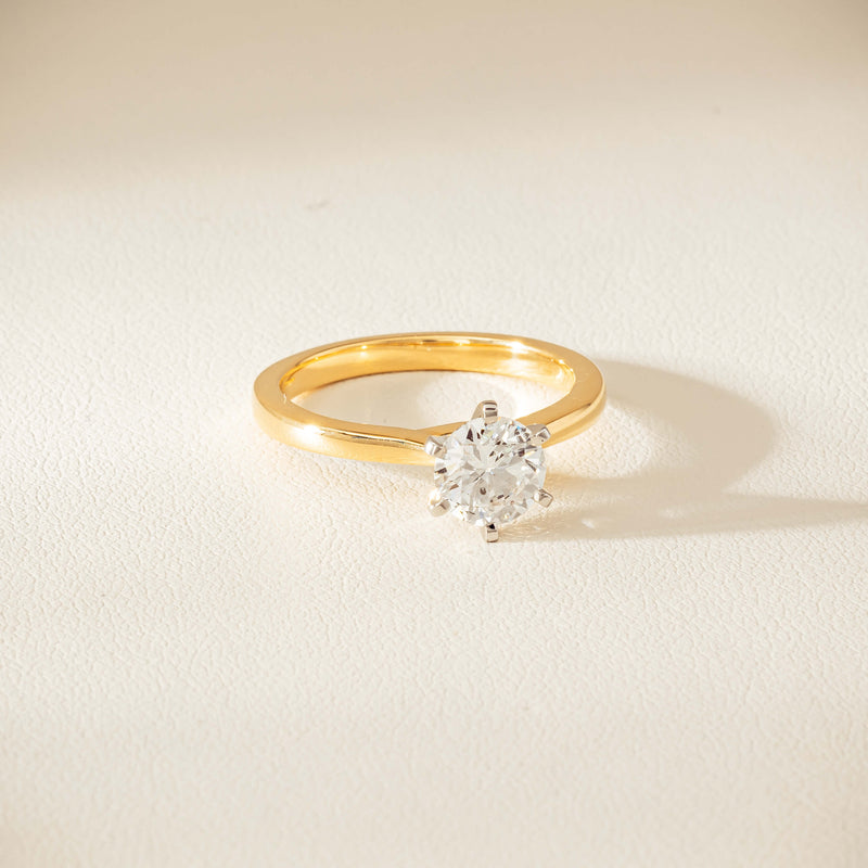 18ct Yellow Gold 1.01ct Diamond Capri Ring - Ring - Walker & Hall