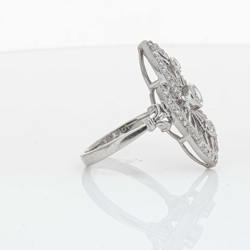 Deja Vu 18ct White Gold .50ct Diamond Openwork Ring - Ring - Walker & Hall