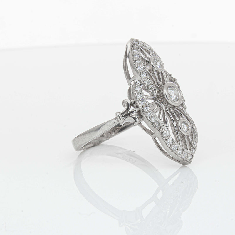 Deja Vu 18ct White Gold .50ct Diamond Openwork Ring - Ring - Walker & Hall