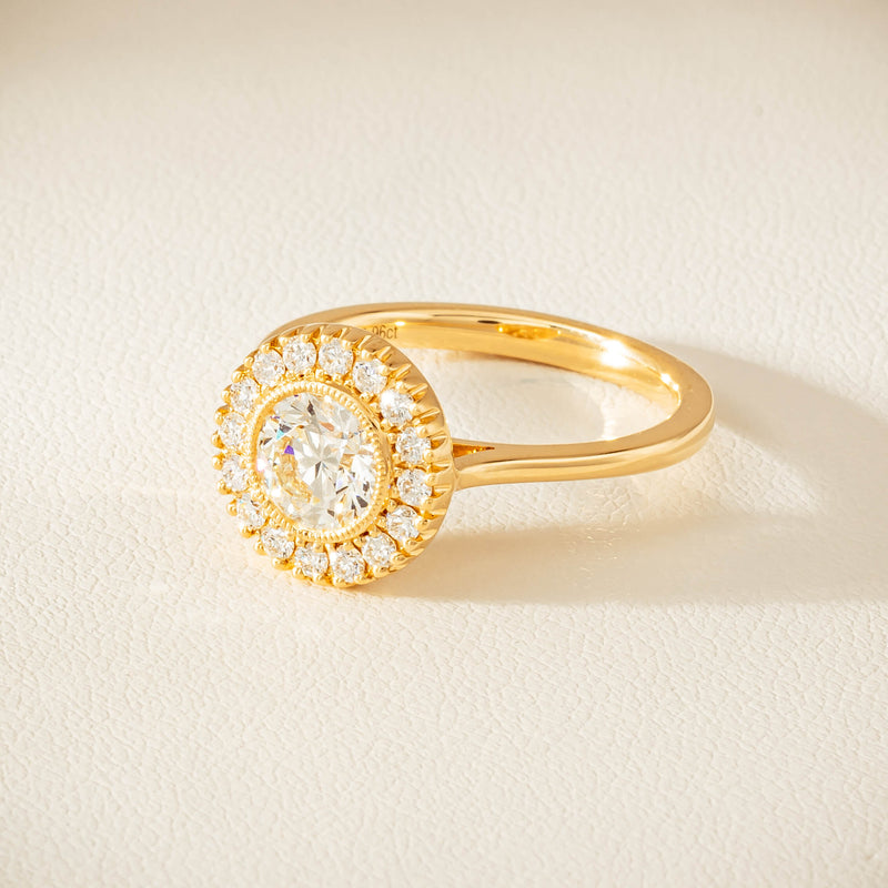 18ct Yellow Gold .96ct Diamond Daisy Ring - Ring - Walker & Hall