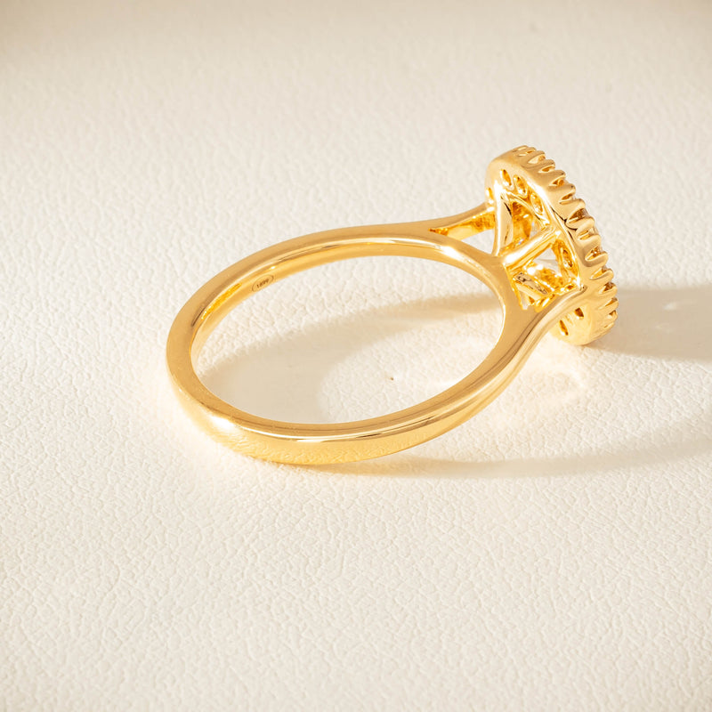 18ct Yellow Gold .96ct Diamond Daisy Ring - Ring - Walker & Hall