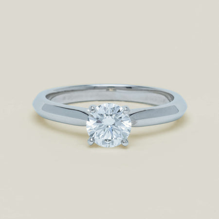 18ct White Gold .78ct Reclaimed Diamond Venetian Ring - Ring - Walker & Hall