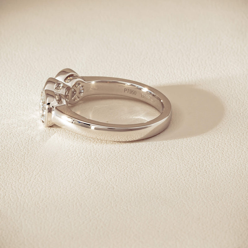 Platinum 1.61ct Reclaimed Diamond Three-Stone Natalia Ring - Ring - Walker & Hall