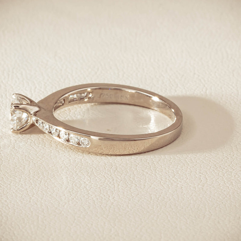 18ct White Gold .50ct Diamond Four-Claw Avalon Ring - Ring - Walker & Hall