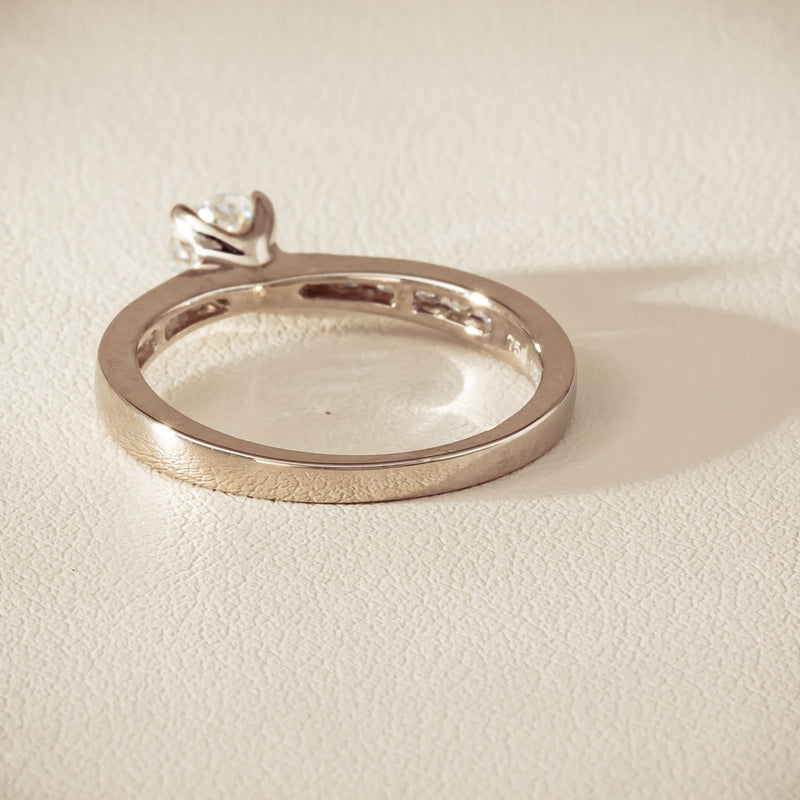 18ct White Gold .50ct Diamond Four-Claw Avalon Ring - Ring - Walker & Hall