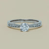 18ct White Gold .50ct Diamond Four-Claw Avalon Ring - Ring - Walker & Hall