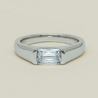 Platinum 1.02ct Reclaimed Fancy Rectangular Diamond Astrid Ring - Ring - Walker & Hall