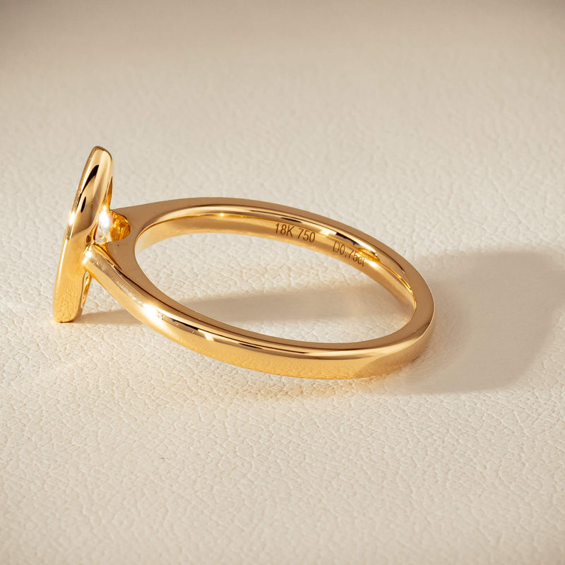 18ct Yellow Gold .75ct Reclaimed Marquise Diamond Natalia Ring - Ring - Walker & Hall