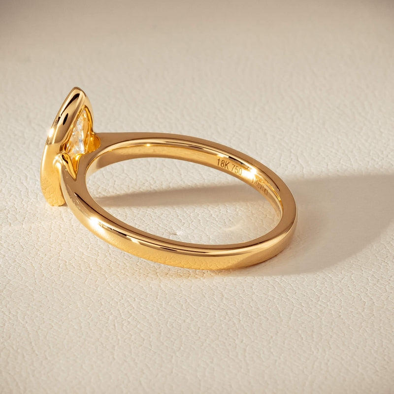 18ct Yellow Gold .75ct Reclaimed Marquise Diamond Natalia Ring - Ring - Walker & Hall